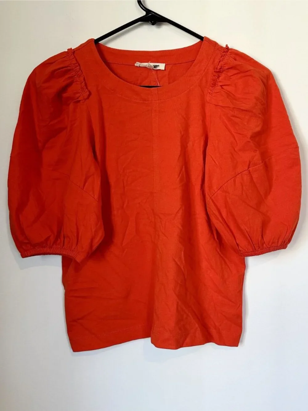 NWT Madewell Red Puff-Sleeve Tee - Size: XXS